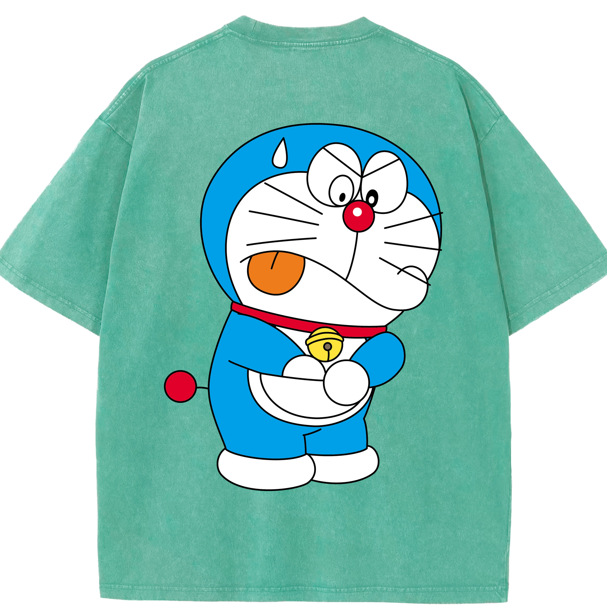 （画像用） ドラえもん Doraemon 綿100% ヴィンテージ風 半袖Tシャツ（背面プリント）